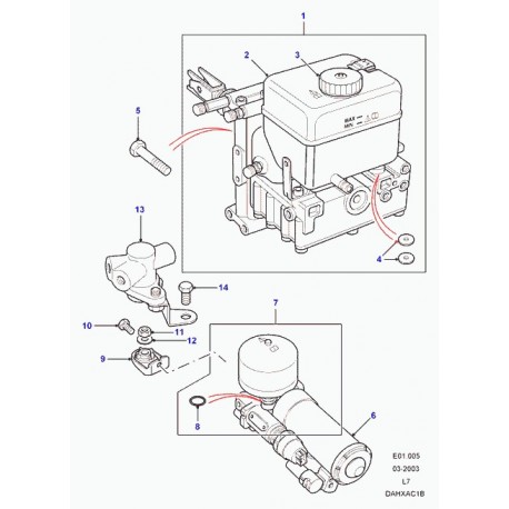 Land rover reservoir d'air comprime-abs Range P38 (STC2784)