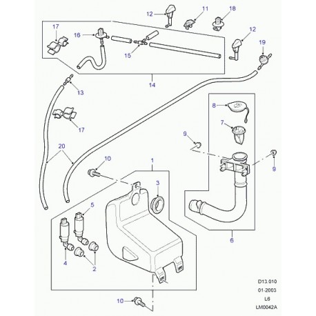 Land rover raccord Freelander 1 (STC2948)