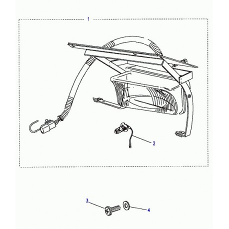 Land rover phare avec ampoules Discovery 1 (STC3085)