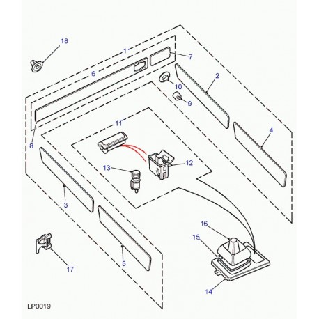 Land rover console Range P38 (STC3301)