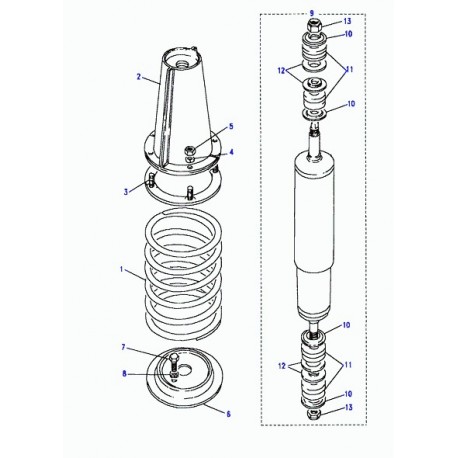 Land rover amortisseur avant Discovery 1 et Range Classic (STC3703)