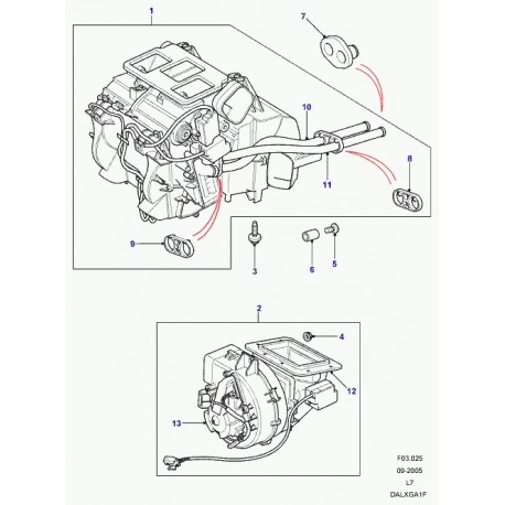 Land rover moteur ventilateur de chauffage Range P38 (STC4304)