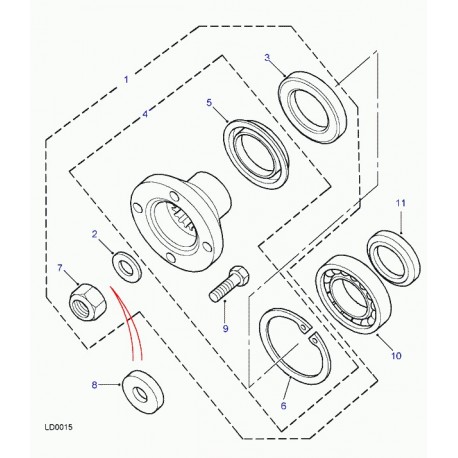 Land rover bague d'etancheite pignon attaque Discovery 2 (STC4379)