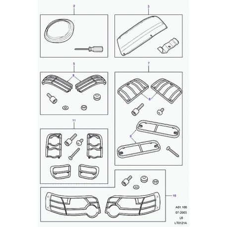 Land rover grille de protection droite superieur Freelander 1 (STC50369)