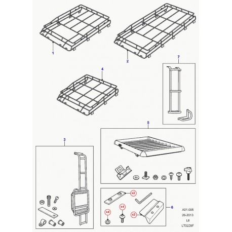 Land rover kit echelle arriere Defender 90, 110, 130 (STC50417)