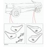paire de bavettes arriere noires Freelander 1