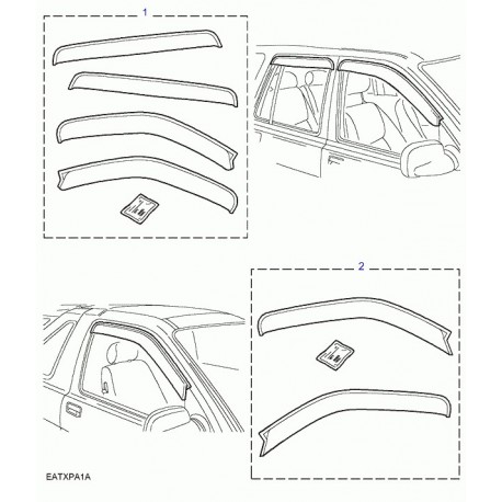 Land rover jeu deflecteur d'air Freelander 1 (STC7922)