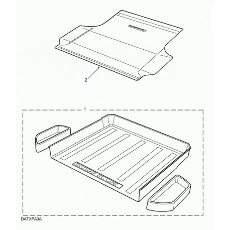 Land rover tapis compartiment de chargement Range P38 (STC8526)