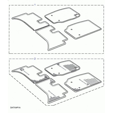 Land rover tapis avant caoutchouc avant noir Range P38 (STC8890AA)