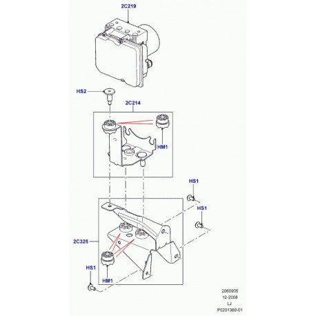 Land rover support amortisseur Range L322 (SWW100050L)