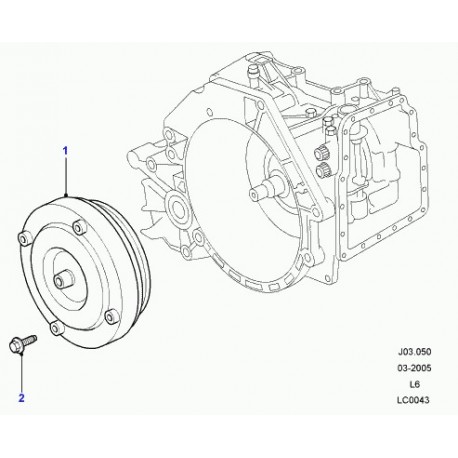 Land rover vis a tete six pans avec collet Freelander 1 (SYG100520L)