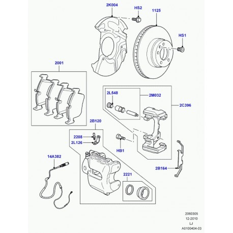 Land rover ressort a branches Range L322 (SZR000020)