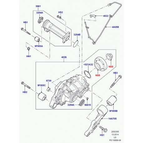 Land rover essieu avant Discovery 3 (TAG500150)