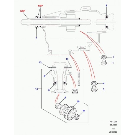 Land rover bouchon de vidange d'huile Freelander 1 (TAS100000)