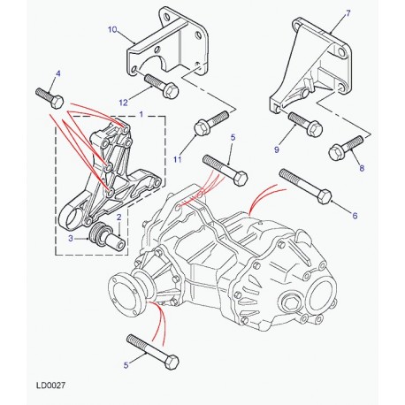 Land rover support appui Freelander 1 (TAU100270)