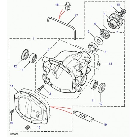 Land rover couvercle carter depont ar Freelander 1 (TBA100000)