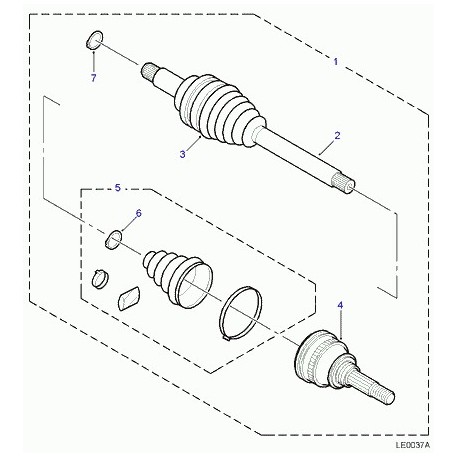 Land rover joint homocinetique cardan arriere Freelander 1 (TDJ000060)