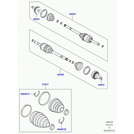 Land rover circlip Discovery 3, Range L322, Sport (TDL500040)