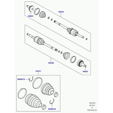 Land rover cache poussiere Discovery 3, Range L322, Sport (TDR500080)