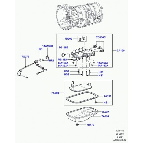 Land rover carter huile de boite de vitesses Range L322 (TED500020)