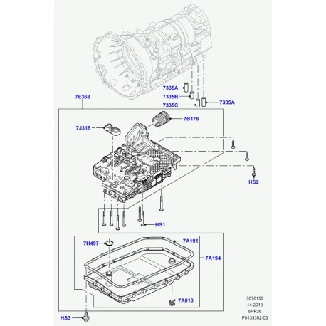 Land rover soupape de commande boite de vitesse Discovery 3, Range Sport (THC500061)