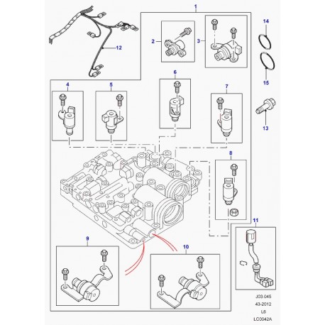 Land rover electrovanne de cde de pression elec Freelander 1 (THT500010)