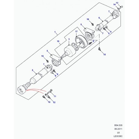 Land rover entretoise Freelander 1 (TOO100000)