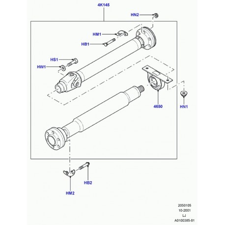 Land rover palier Range L322 (TOQ000050)