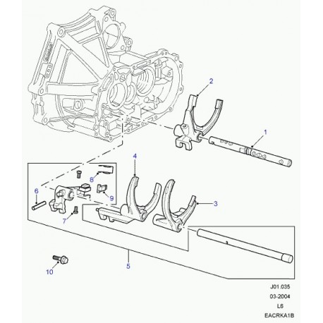 Land rover fourchette de 1ere et 2eme vitesses Freelander 1 (TSP100210L)