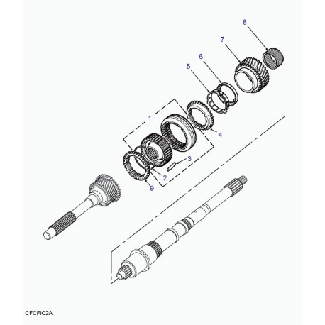 Land rover pignon de 3eme vitesse Discovery 2 et Range P38 (TUB101630)