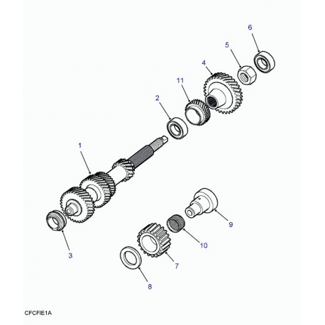 Land rover pignon intermediaire marche arriere Discovery 2 et Range P38 (TUB102000)