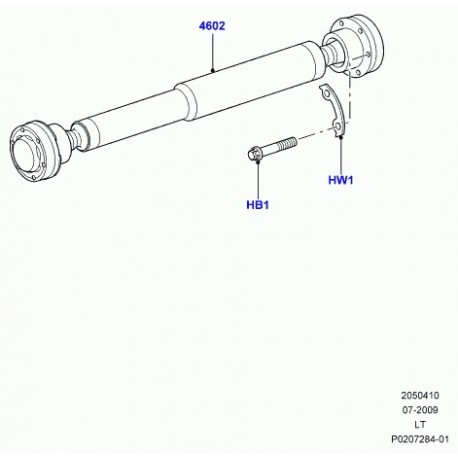 Land rover arbre de transmission avant Discovery 3, Range Sport (TVB500510)