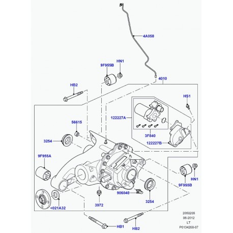 Land rover differentiel arriere Discovery 3, Range Sport (TVK500240)