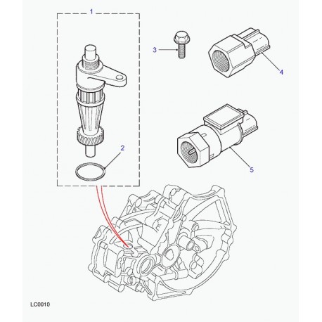 Land rover pignon compteur de vitesse Freelander 1 (TXG100170L)