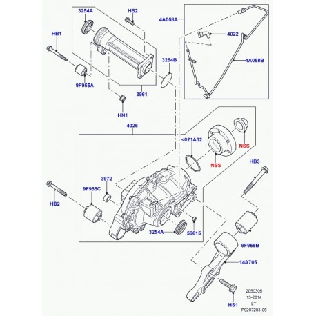 Land rover bague d'etancheite Discovery 3, Range Sport (TYX500040)