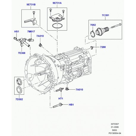 Land rover bague d'etancheite Discovery 3 (TZB500080)