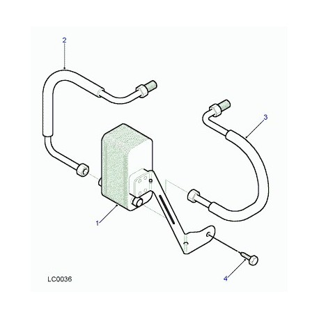 Land rover tuyau flexible refroidisseur huile Freelander 1 (UBP101450)