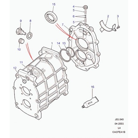 Land rover ergot de centrage Discovery 1, 2 et Range P38 (UKC170L)