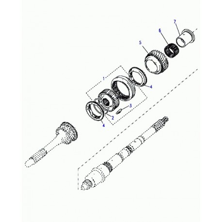 Land rover ressort synchro-1ere et 2me vit. Defender 90, 110, 130 et Discovery 1 (UKC31L)