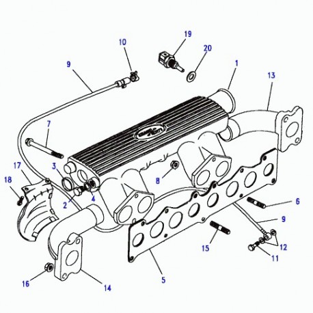 Land rover agrafe tuyau flexible Discovery 1 et Freelander 1 (UKC3803L)