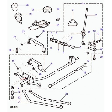 Commander boule-levier changement vitesses LAND ROVER (LR001199) pas cher  sur RLD Autos