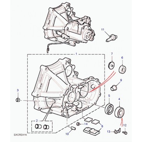 Land rover necessaire reparation-embrayage Freelander 1 (UNM100010L)