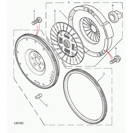 Land rover necessaire reparation embrayage Freelander 1 (URB500060)