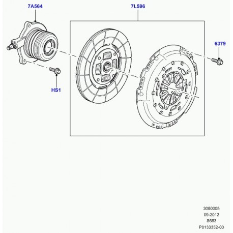 Land rover kit embrayage sans butee Discovery 3 (URF500060)