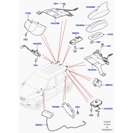 Land rover vis Defender 90, 110, 130, Range L405, Sport (UYP500070)