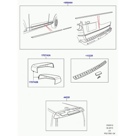 Land rover kit finitions acierinoxydable Discovery 3 (VPLAB0044)