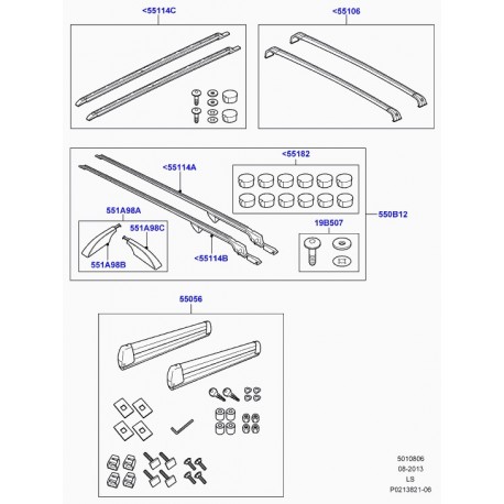 Land rover couvre-rail-rail Discovery 3 (VPLAR0076)