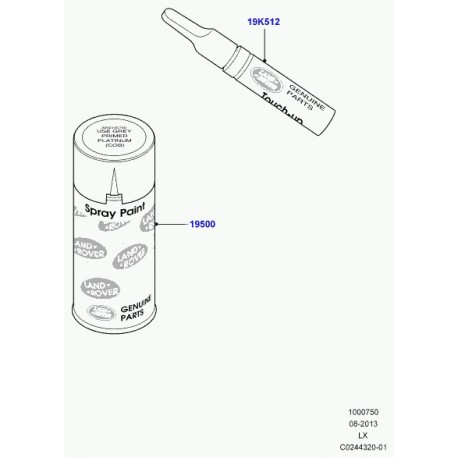 Land rover peinture bombe aerosol Defender 90, 110, 130, Discovery 3, Evoque, Range L405, Sport (VPLDC0003JBM)