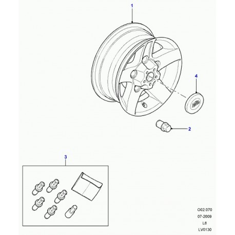 Land rover elge Defender 90, 110, 130 (VPLDW0001YCM)