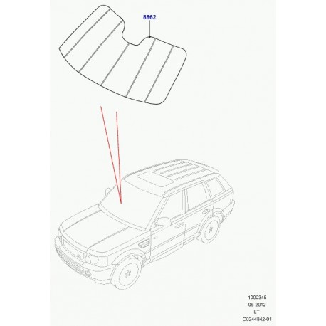 Land rover pare-soleil Range Sport (VPLFY0069)